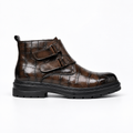 Axel | Modern Croc-Embossed Ankle Boots for Men