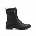 Everly | Sturdy Lace-Up Buckle Biker Boots for Women