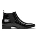 Leander | Sleek Croc-Embossed Chelsea Ankle Boots for Men