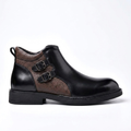 Dominic | Sharp Double Buckle Leather Ankle Boots for Men