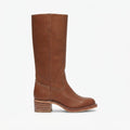 Edith | Classic Leather Heeled Knee High Boots for Women