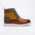 Corwin | Sharp Brogue Lace-Up Leather Ankle Boots