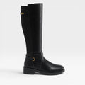 Nerissa | Polished Knee High Leather Boots Wide Fit