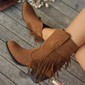 Roxane | Statement Fringe Suede Cowboy Boots