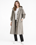 Iris Hooded Trench Coat Grey - hero