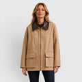 Harriet | Rugged Canvas Barn Jacket Leather Collar