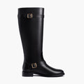 Rosamund | Refined Leather Wide Calf Knee High Boots for Women