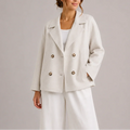 Josephine | Timeless Double-Breasted Cropped Pea Coat