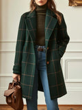 Florence | Polished Plaid Wool Coat with Single-Button Lapel