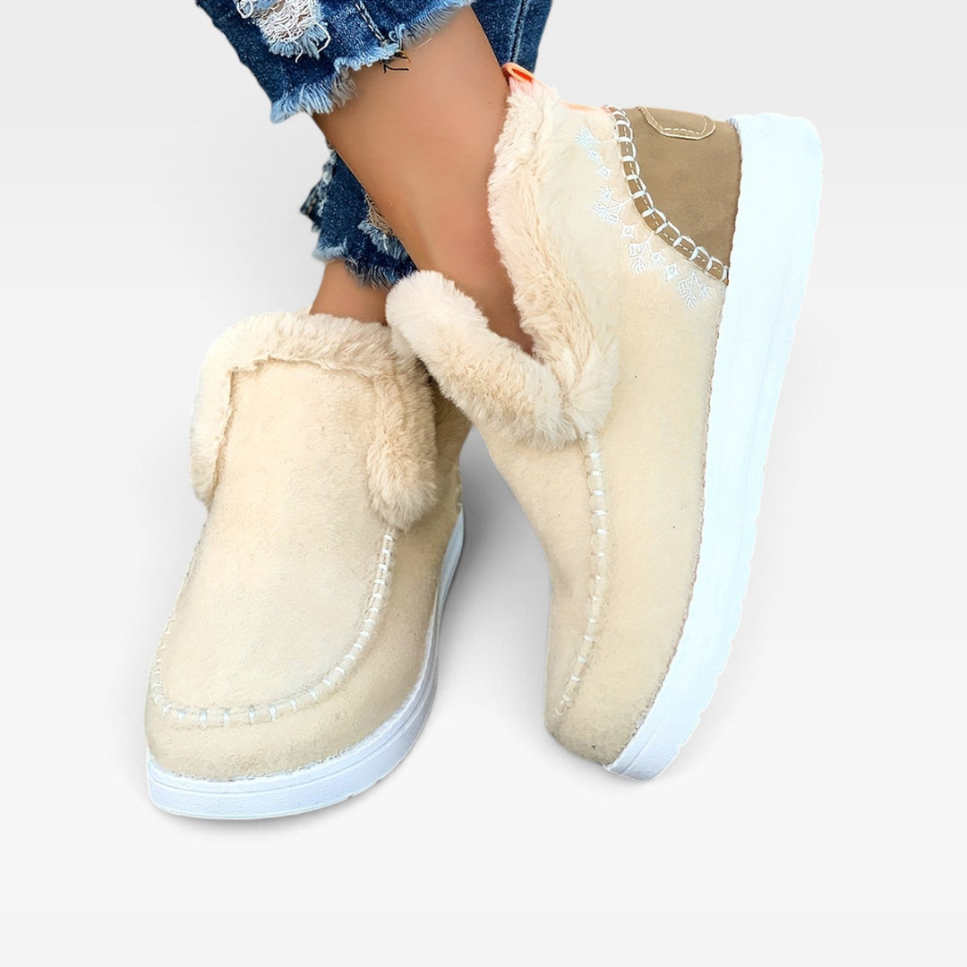 Clarissa | Plush Wool Felt Winter Ankle Boots Women