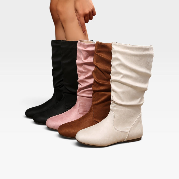 Zinnia | Effortless Slouchy Wide Fit Knee High Boots Women