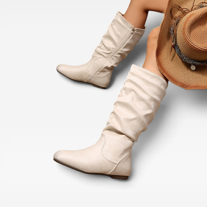 Zinnia | Effortless Slouchy Wide Fit Knee High Boots Women