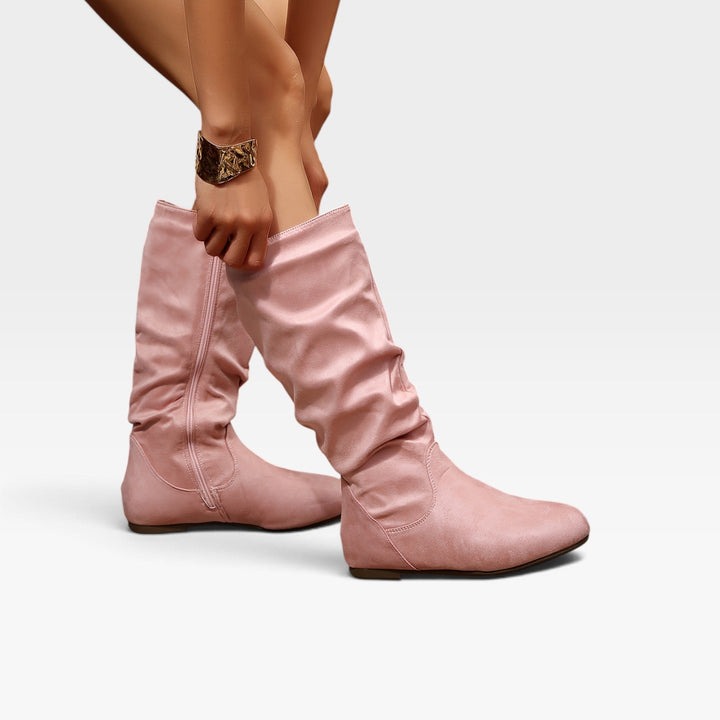 Zinnia | Effortless Slouchy Wide Fit Knee High Boots Women