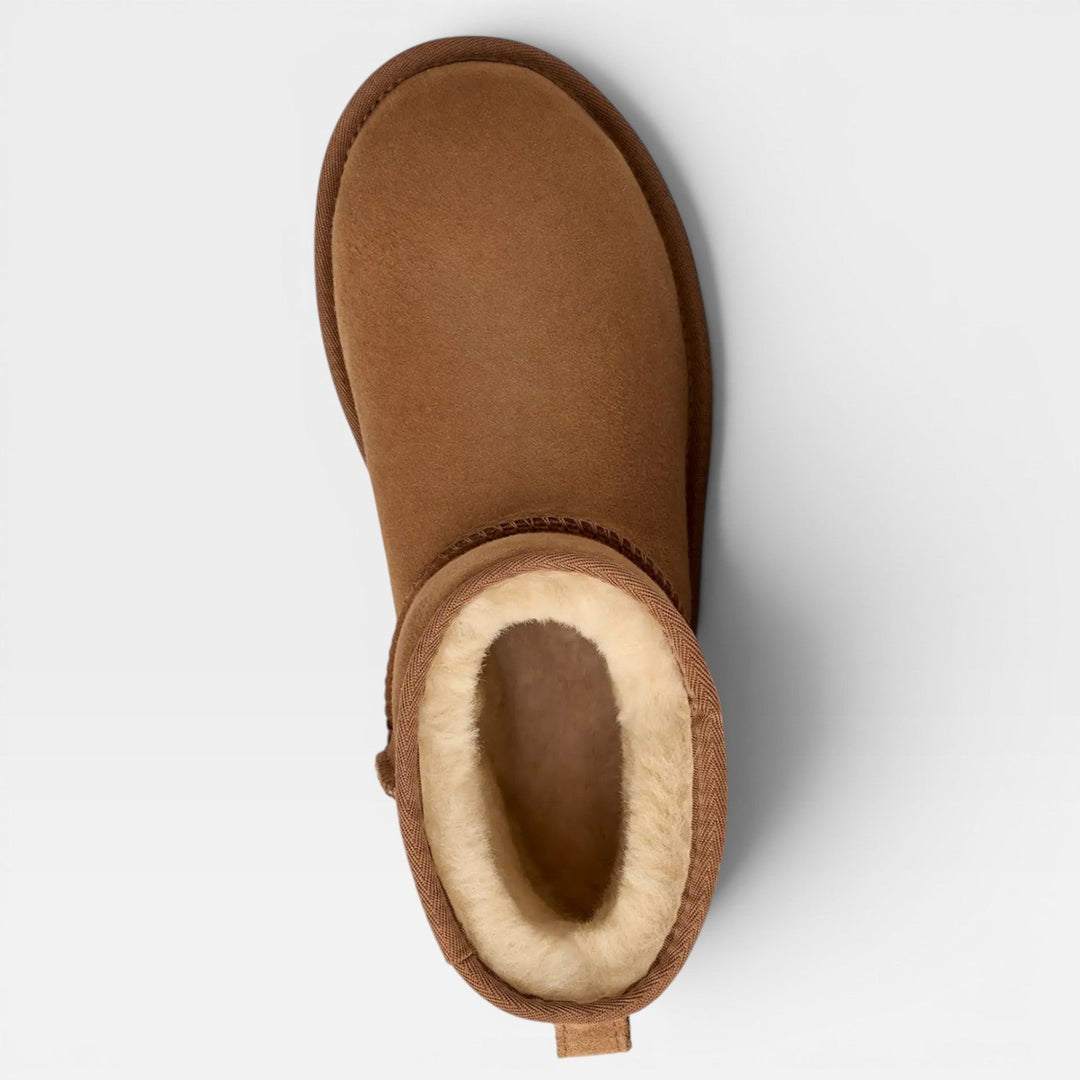 Rhiannon | Plush Suede Slipper Mini Boots