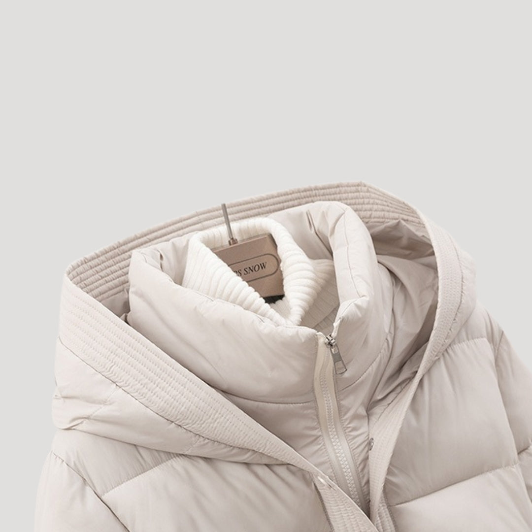 Eleanora | Warm Belted Hooded Puffer Jacket
