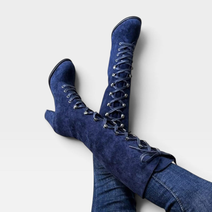 Perpetua | Versatile Lace-Up Block Heel Ankle Boots Women
