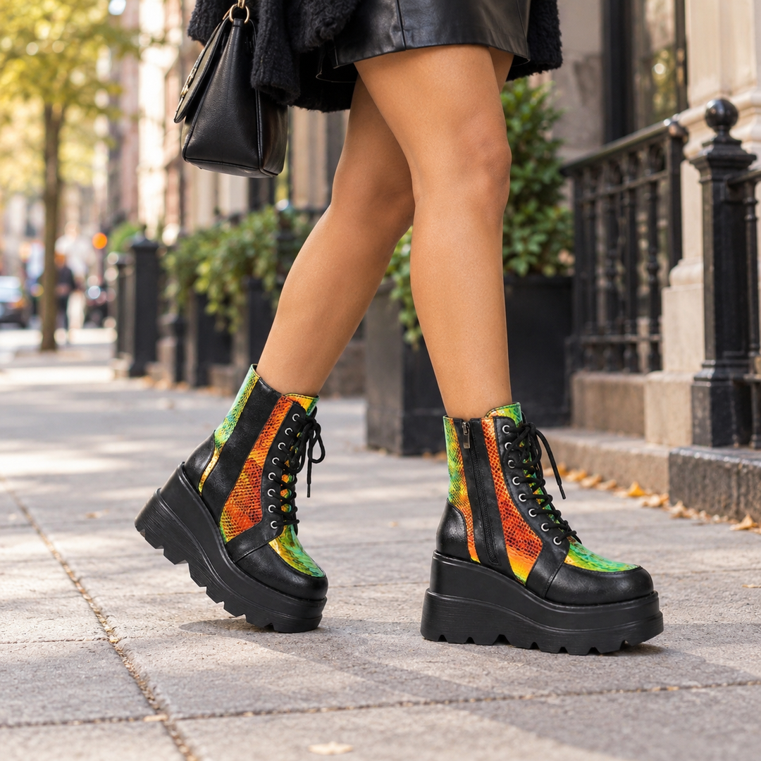 Calliope | Bold Chunky Platform Ankle Boots for Women