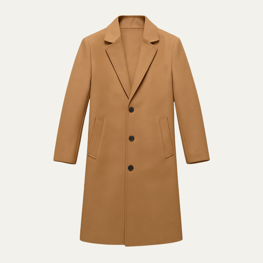 Ferdinand | Polished Wool Overcoat for Men