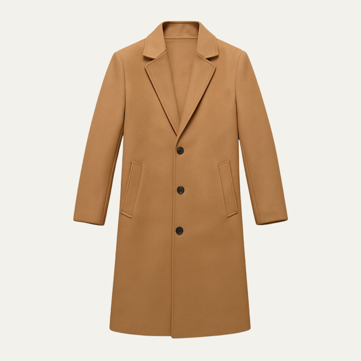 Ferdinand | Polished Wool Overcoat for Men