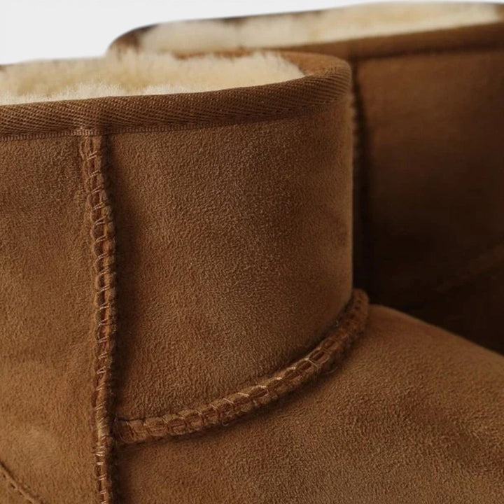 Rhiannon | Plush Suede Slipper Mini Boots