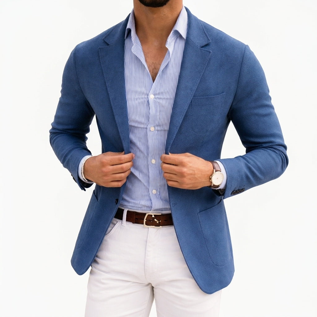 Wyatt | Refined Knit Blazer for Men's Smart Casual Tailoring