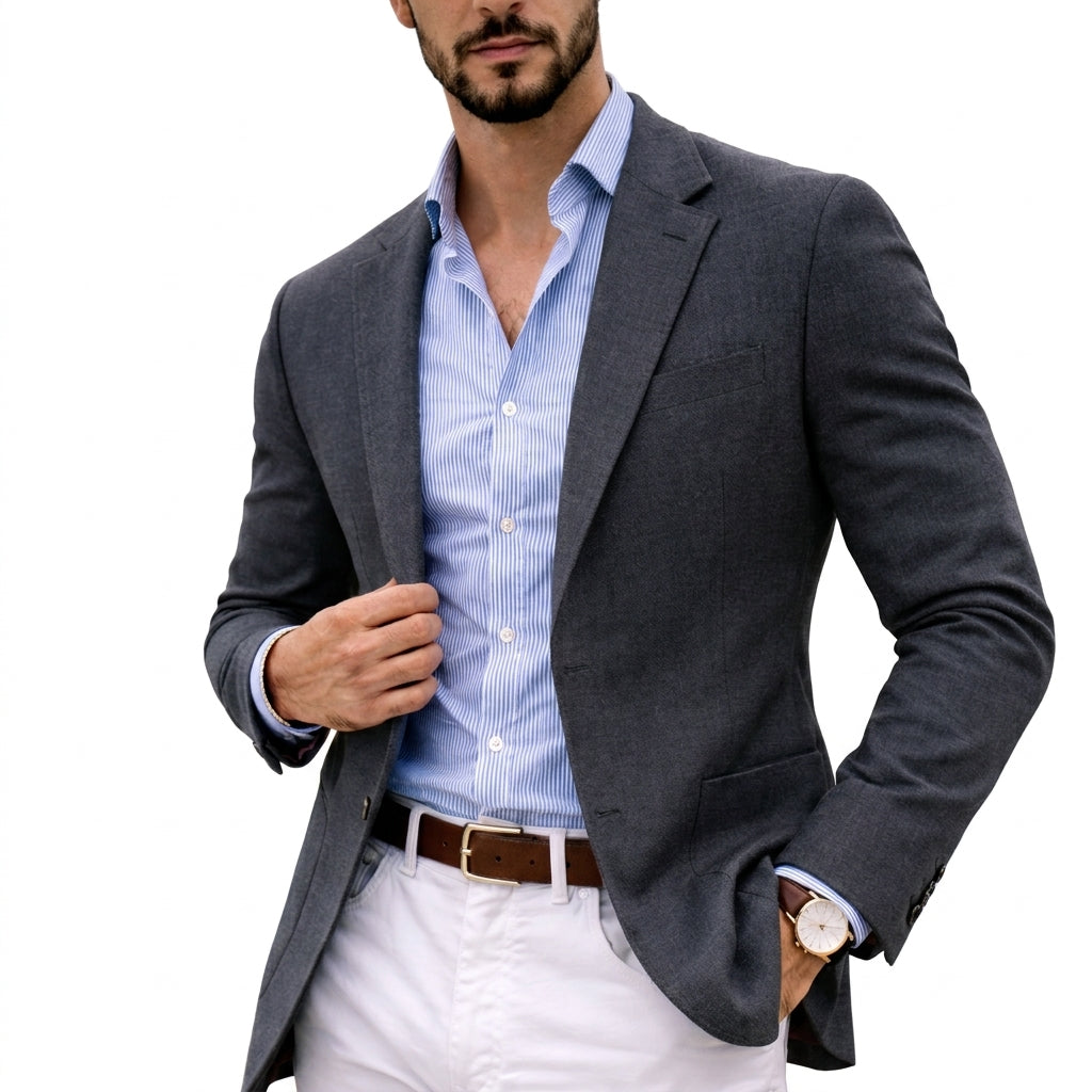 Wyatt | Refined Knit Blazer for Men's Smart Casual Tailoring