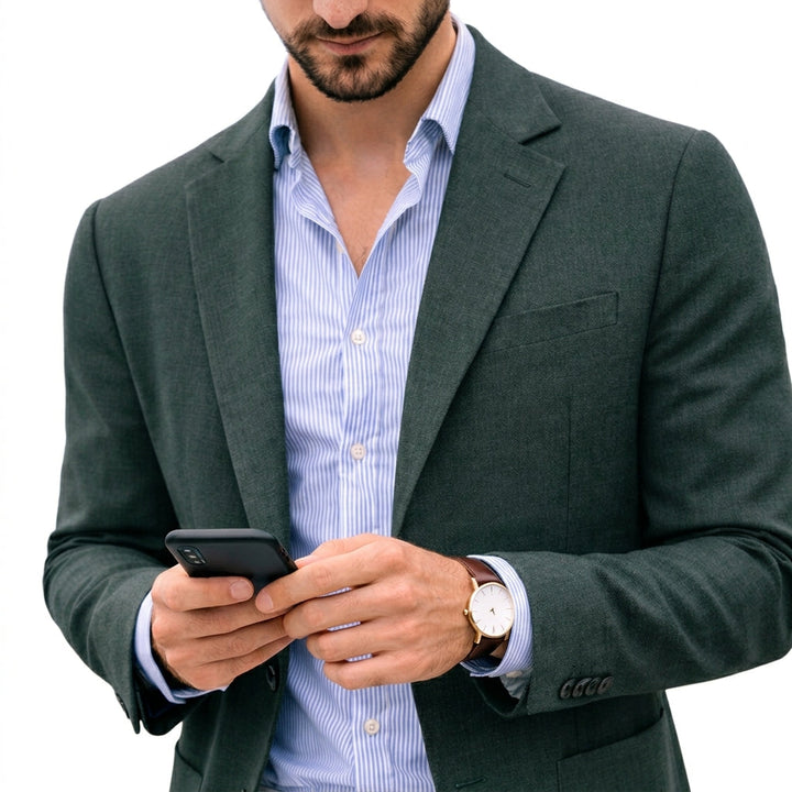 Wyatt | Refined Knit Blazer for Men's Smart Casual Tailoring