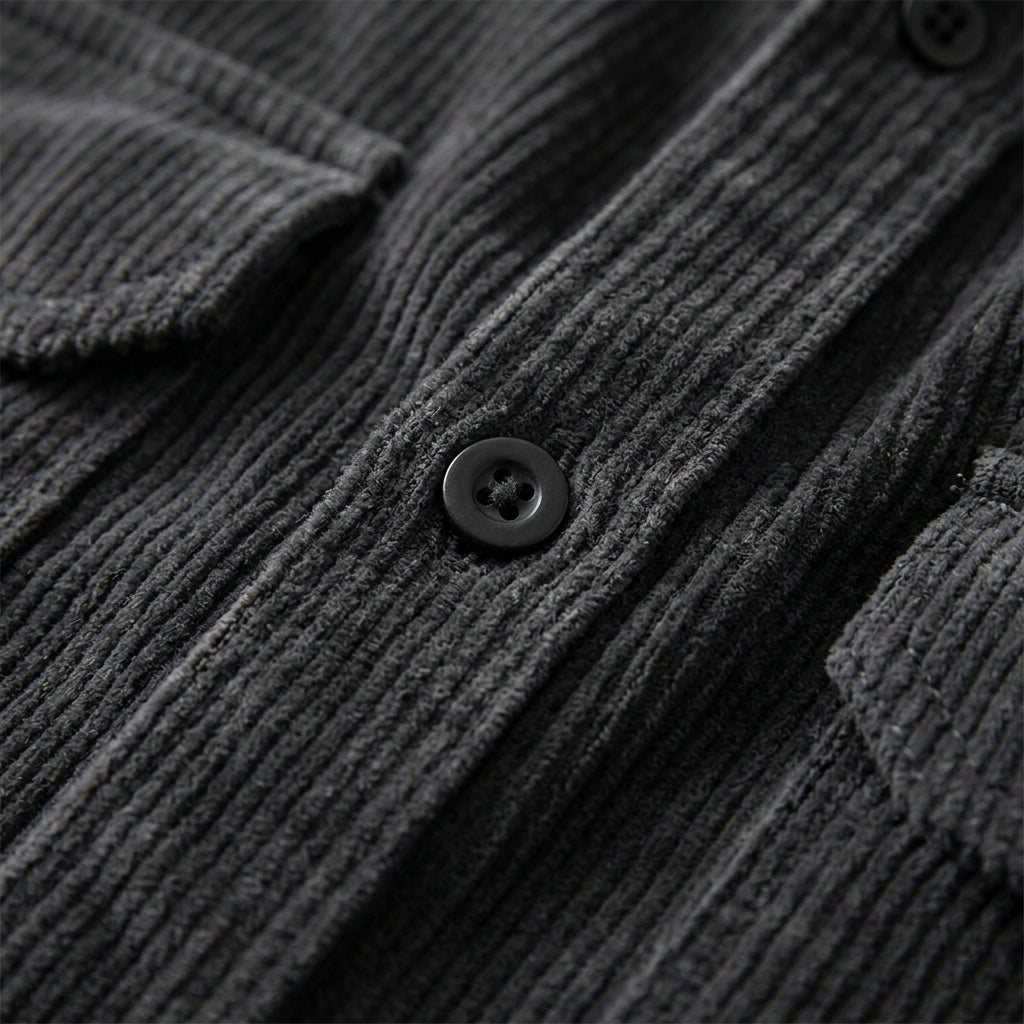 Idris | Textured Corduroy Overshirt, Shirt Jacket for Men's Layering