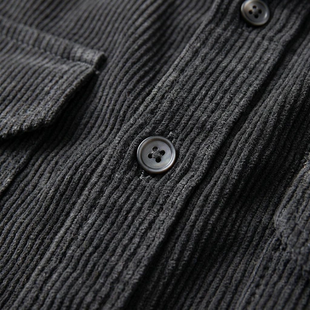 Idris | Textured Corduroy Overshirt, Shirt Jacket for Men's Layering