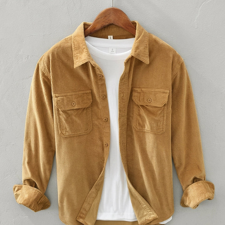 Idris | Textured Corduroy Overshirt, Shirt Jacket for Men's Layering
