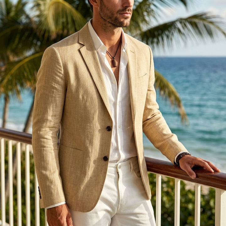 Lorenzo | Relaxed Linen Blazer for Men's Breathable Tailoring