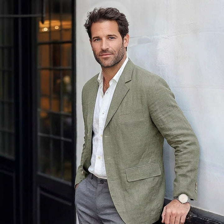 Quentin | Relaxed Linen-Blend Blazer for Men's Breathable Tailoring