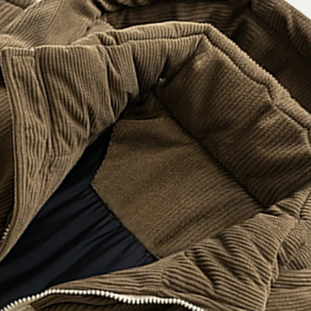 Ashby | Bold Hooded Corduroy Puffer Jacket
