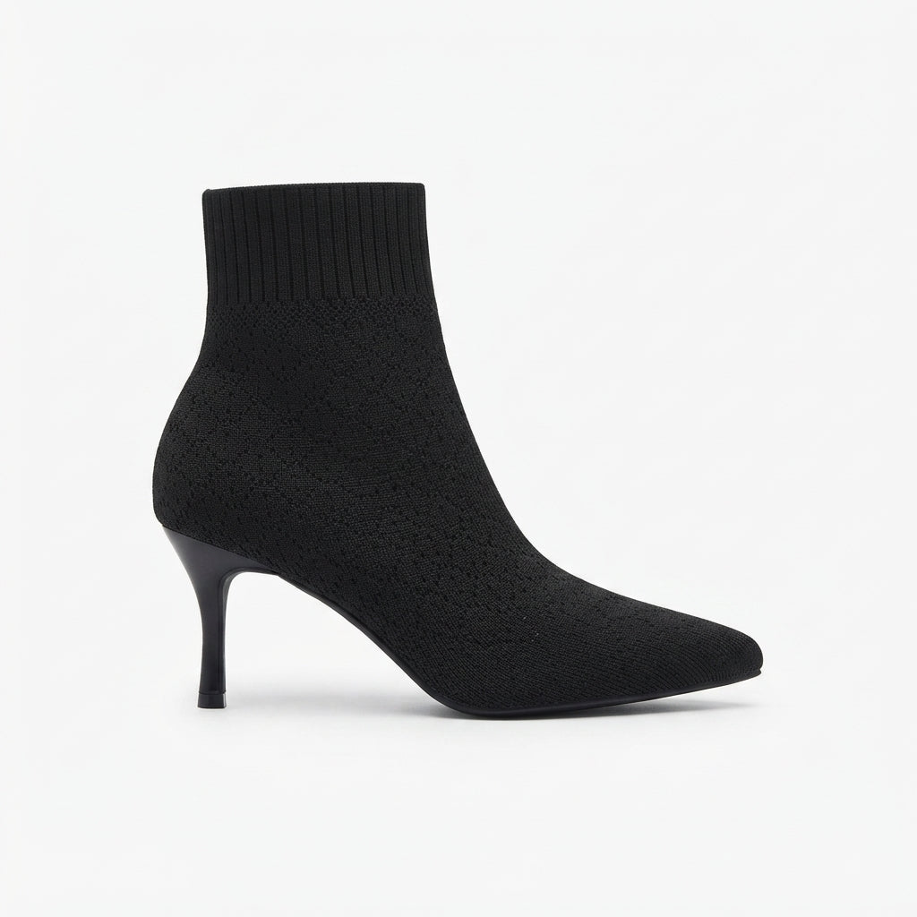 Freya | Effortless Knit Heeled Sock Ankle Boots for Women
