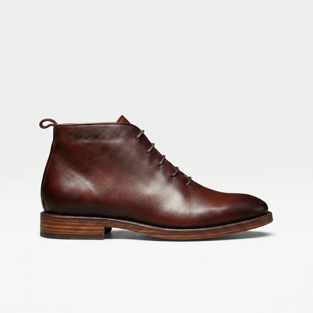 Alistair | Timeless Leather Lace-Up Ankle Boots for Men