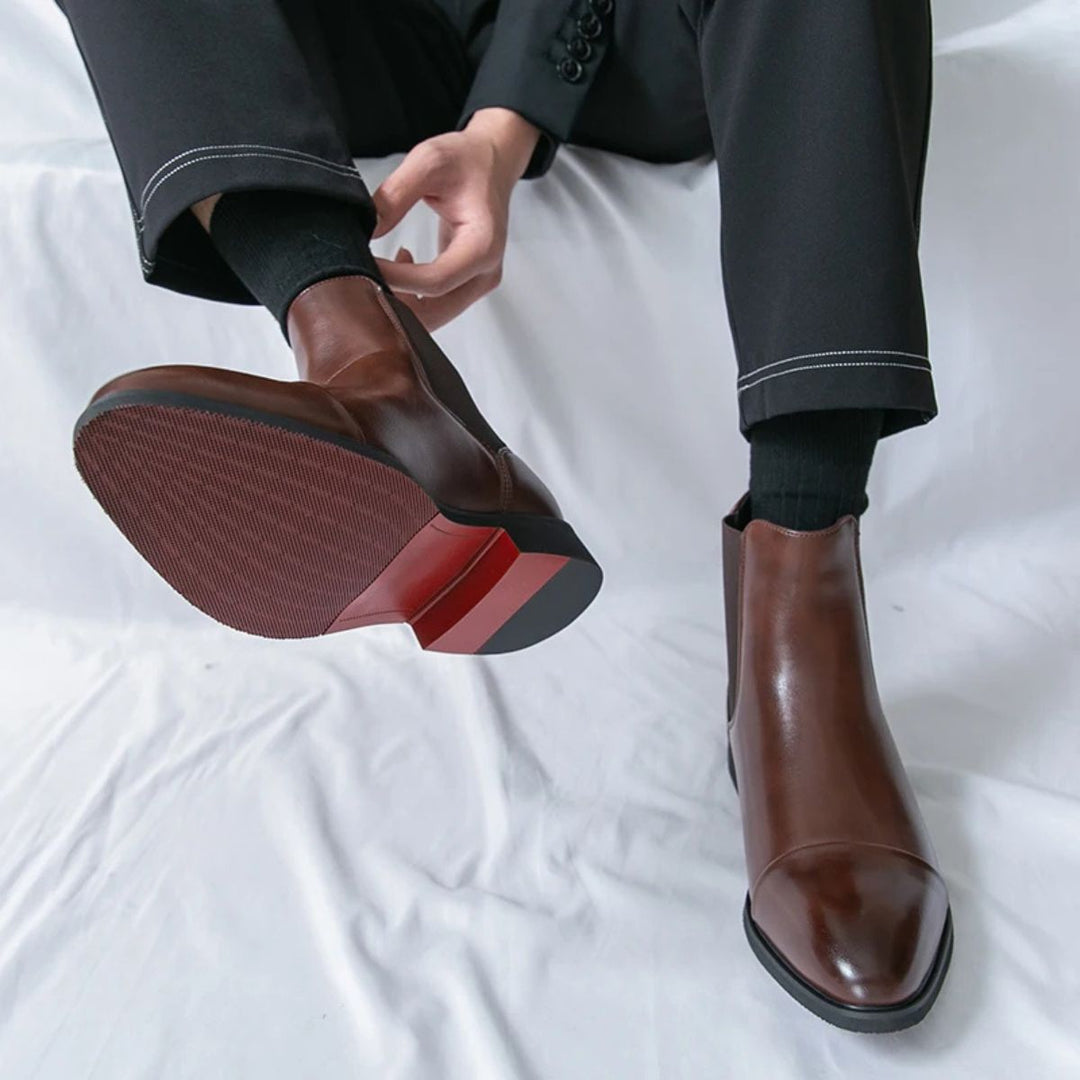Carlisle | Sleek Cap Toe Chelsea Ankle Boots