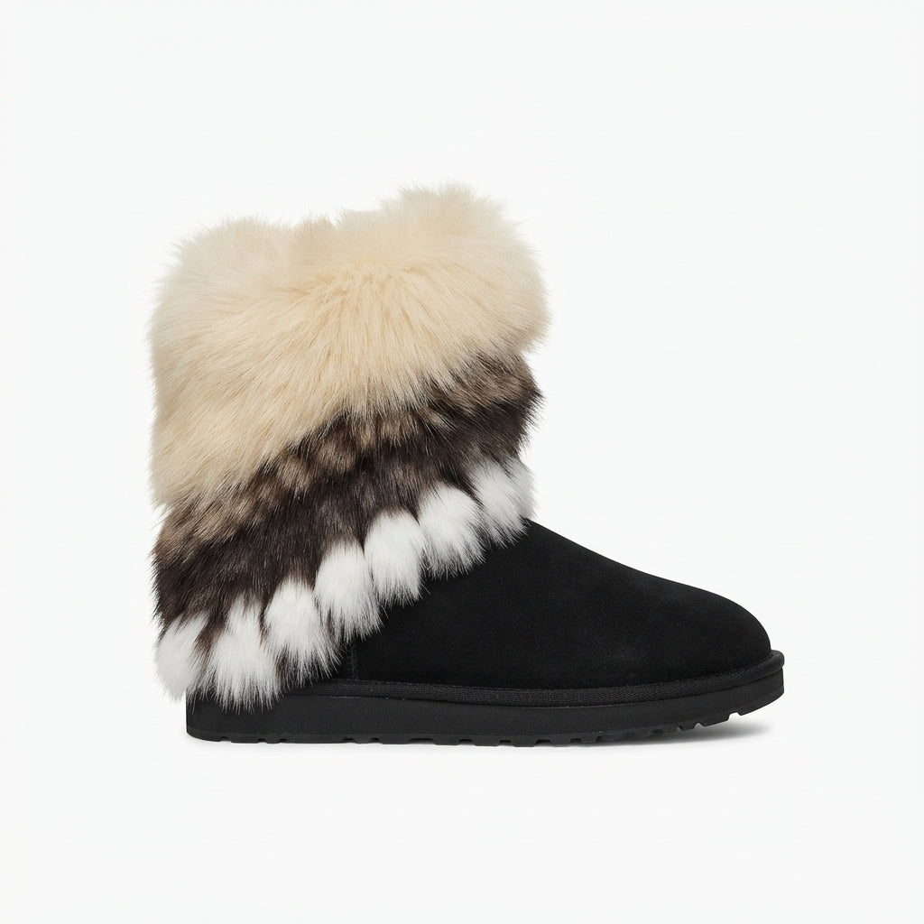 Octavia | Bold Faux Fur Winter Ankle Boots for Women