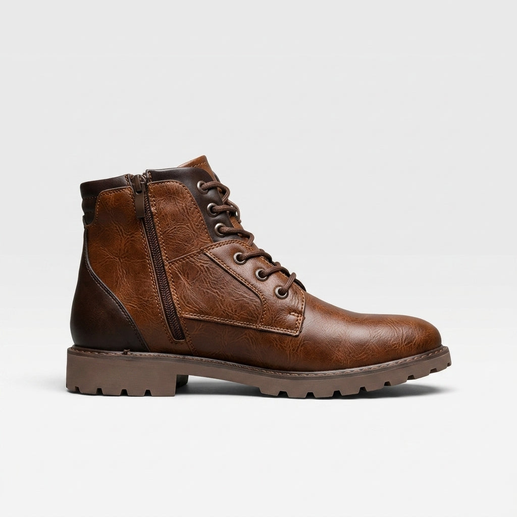 Mason | Durable Leather Lace-Up Combat Boots for Men