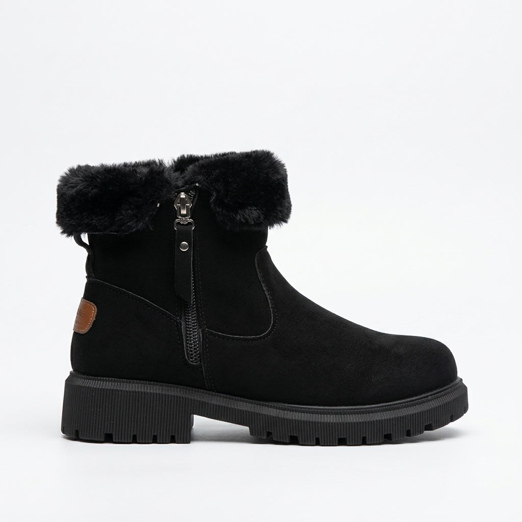Hattie | Cozy Faux Fur Cuff Suede Ankle Boots