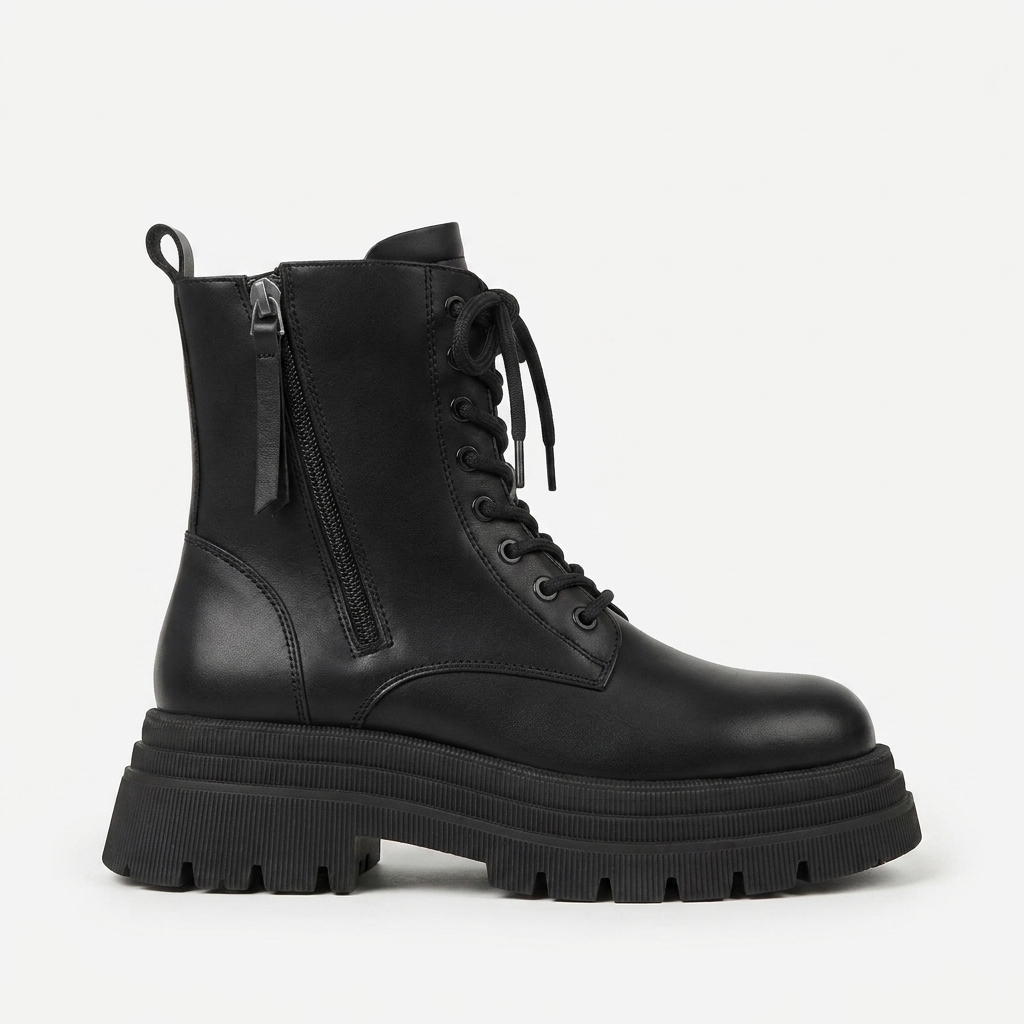 Delphine | Sturdy Platform Combat Ankle Boots for Women