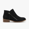 Una | Effortless Side-Zip Heeled Ankle Boots for Women