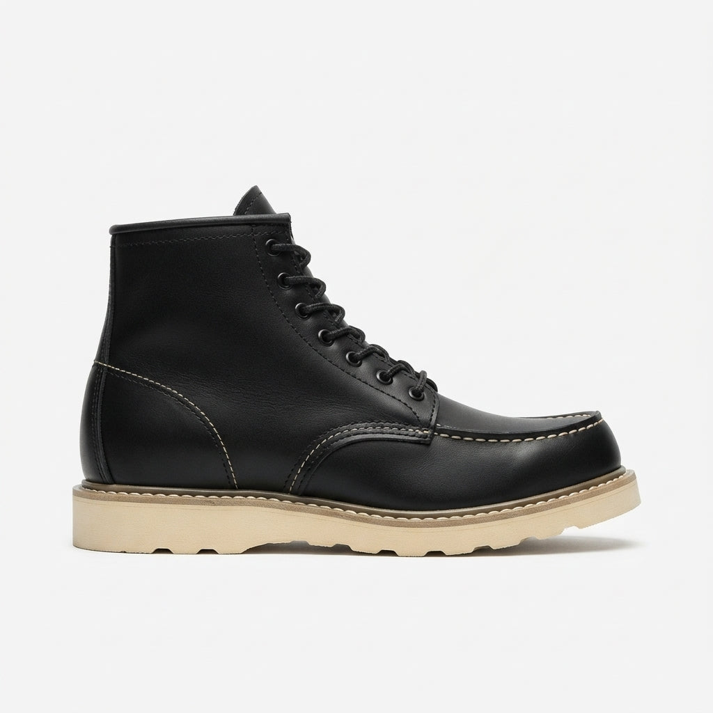 Galbraith | Sturdy Moc Toe Leather Lace-Up Boots for Men