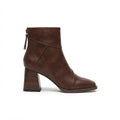 Amelie | Polished Square Toe Heeled Ankle Boots