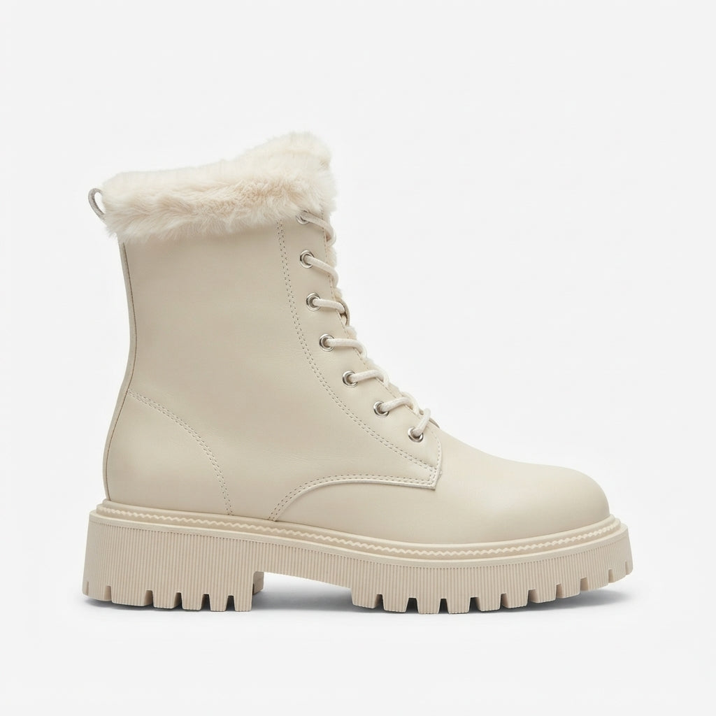 Genevieve | Cozy Fur-Lined Platform Ankle Boots for Women