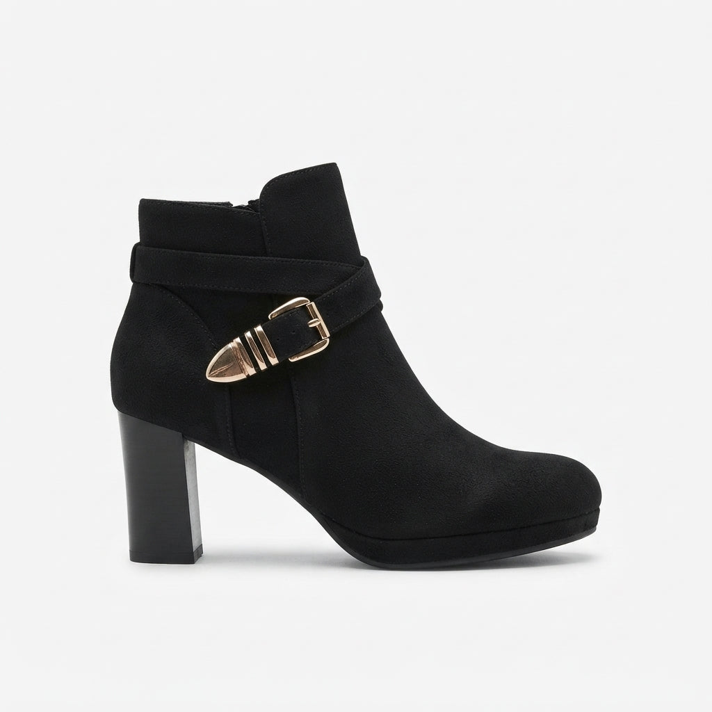 Marcella | Elegant Suede Heeled Ankle Boots for Women