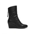 Rosamund | Comfortable Slouch Leather Mid Calf Boots for Women