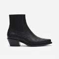 Seraphina | Sharp Leather Cowboy Chelsea Ankle Boots for Women