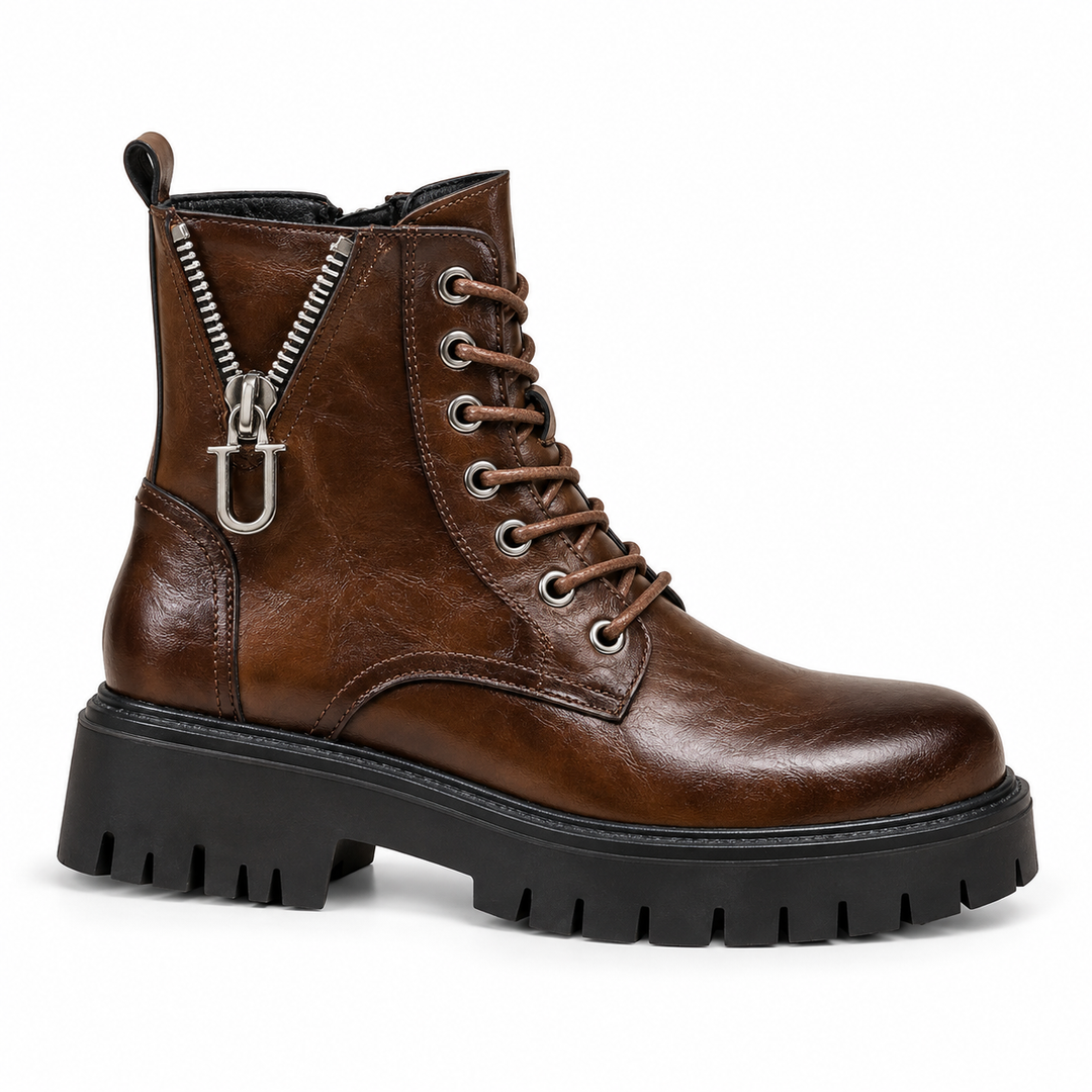 Callan | Bold Chunky Leather Combat Boots for Men