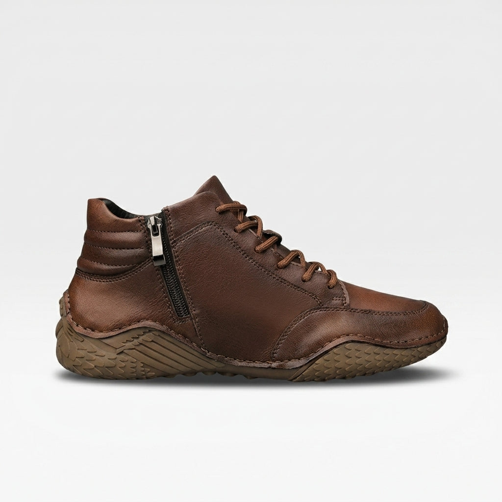 Kellan | Comfortable Leather Lace-Up Ankle Boots for Men