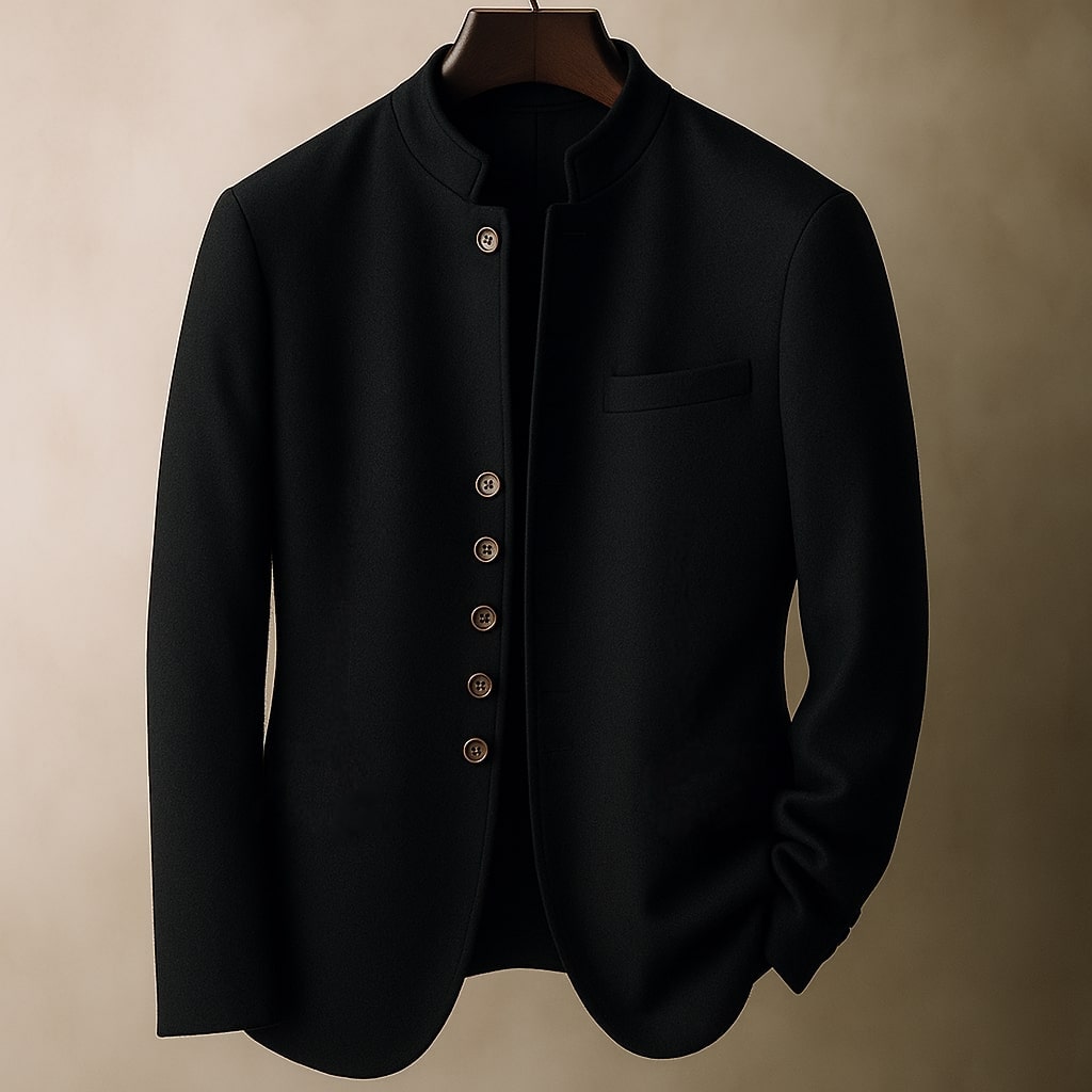Garrett | Refined Wool Jacket, Stand Collar for Men's Tailored Outerwear